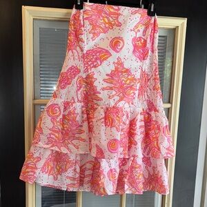 Lilly Pulitzer Strapless Dress in Pink and Orange